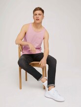 Tanktop met borstzak - Mannen - orange white yd thin stripe Tanktop met borstzak - Mannen - orange white yd thin stripe - 5 - TOM TAILOR Denim