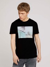 T-shirt with a photo print - Men - Black T-shirt with a photo print - Men - Black - 1 - TOM TAILOR Denim