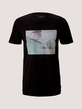 T-shirt with a photo print - Men - Black T-shirt with a photo print - Men - Black - 7 - TOM TAILOR Denim