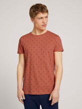 T-shirt met dessin - Mannen - orange mini palm leaf print T-shirt met dessin - Mannen - orange mini palm leaf print - 1 - TOM TAILOR Denim