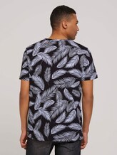 T-Shirt mit Palmenprint - Männer - black white palm leaves print T-Shirt mit Palmenprint - Männer - black white palm leaves print - 2 - TOM TAILOR Denim