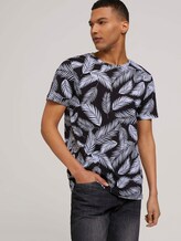 T-Shirt mit Palmenprint - Männer - black white palm leaves print T-Shirt mit Palmenprint - Männer - black white palm leaves print - 5 - TOM TAILOR Denim