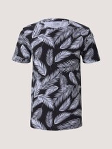 T-Shirt mit Palmenprint - Männer - black white palm leaves print T-Shirt mit Palmenprint - Männer - black white palm leaves print - 7 - TOM TAILOR Denim