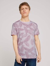 T-Shirt mit Palmenprint - Männer - peach inside palm leaf print T-Shirt mit Palmenprint - Männer - peach inside palm leaf print - 1 - TOM TAILOR Denim