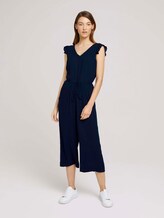 Mouwloze Jumpsuit met ruches - Vrouwen - Sky Captain Blue Mouwloze Jumpsuit met ruches - Vrouwen - Sky Captain Blue - 1 - TOM TAILOR