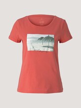 Print T-Shirt mit Bio-Baumwolle - Frauen - flamingo flower Print T-Shirt mit Bio-Baumwolle - Frauen - flamingo flower - 7 - TOM TAILOR