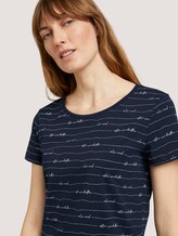 Print T-Shirt mit Bio-Baumwolle - Frauen - blue wording design Print T-Shirt mit Bio-Baumwolle - Frauen - blue wording design - 9 - TOM TAILOR
