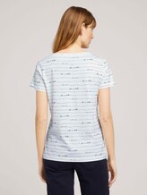 Print T-Shirt mit Bio-Baumwolle - Frauen - offwhite wording design Print T-Shirt mit Bio-Baumwolle - Frauen - offwhite wording design - 2 - TOM TAILOR
