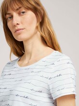 Print T-Shirt mit Bio-Baumwolle - Frauen - offwhite wording design Print T-Shirt mit Bio-Baumwolle - Frauen - offwhite wording design - 9 - TOM TAILOR