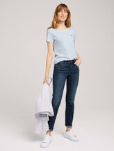 Print T-Shirt mit Bio-Baumwolle - Frauen - offwhite blue stripe Print T-Shirt mit Bio-Baumwolle - Frauen - offwhite blue stripe - 3 - TOM TAILOR