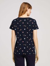 Print T-Shirt mit Bio-Baumwolle - Frauen - navy seashell design Print T-Shirt mit Bio-Baumwolle - Frauen - navy seashell design - 2 - TOM TAILOR