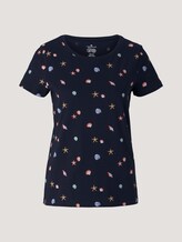 Print T-Shirt mit Bio-Baumwolle - Frauen - navy seashell design Print T-Shirt mit Bio-Baumwolle - Frauen - navy seashell design - 7 - TOM TAILOR