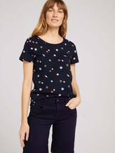 Print T-Shirt mit Bio-Baumwolle - Frauen - navy seashell design Print T-Shirt mit Bio-Baumwolle - Frauen - navy seashell design - 9 - TOM TAILOR