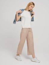 Loose Fit T-Shirt mit Faltenlegung - Frauen - Whisper White Loose Fit T-Shirt mit Faltenlegung - Frauen - Whisper White - 3 - TOM TAILOR