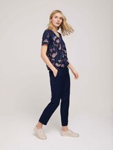 Gemustertes T-Shirt mit weiten Ärmeln - Frauen - navy floral design Gemustertes T-Shirt mit weiten Ärmeln - Frauen - navy floral design - 3 - TOM TAILOR