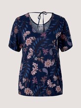 Gemustertes T-Shirt mit weiten Ärmeln - Frauen - navy floral design Gemustertes T-Shirt mit weiten Ärmeln - Frauen - navy floral design - 7 - TOM TAILOR