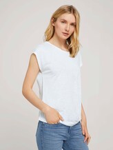 T-Shirt mit Knotendetail - Frauen - offwhite paisley design T-Shirt mit Knotendetail - Frauen - offwhite paisley design - 1 - TOM TAILOR