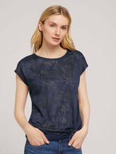 T-Shirt mit Knotendetail - Frauen - blue paisley design T-Shirt mit Knotendetail - Frauen - blue paisley design - 1 - TOM TAILOR