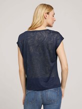 T-Shirt mit Knotendetail - Frauen - blue paisley design T-Shirt mit Knotendetail - Frauen - blue paisley design - 2 - TOM TAILOR