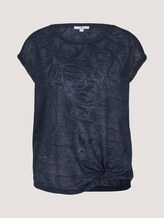 T-Shirt mit Knotendetail - Frauen - blue paisley design T-Shirt mit Knotendetail - Frauen - blue paisley design - 7 - TOM TAILOR