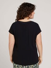 Kurzarmbluse mit Flügelärmeln - Frauen - deep black Kurzarmbluse mit Flügelärmeln - Frauen - deep black - 2 - My True Me
