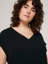 Kurzarmbluse mit Flügelärmeln - Frauen - deep black Kurzarmbluse mit Flügelärmeln - Frauen - deep black - 9 - My True Me