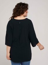 Plus - Tunika Kurzarmbluse mit LENZING™ ECOVERO™ - Frauen - deep black Plus - Tunika Kurzarmbluse mit LENZING™ ECOVERO™ - Frauen - deep black - 2 - My True Me