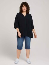 Plus - Tunika Kurzarmbluse mit LENZING™ ECOVERO™ - Frauen - deep black Plus - Tunika Kurzarmbluse mit LENZING™ ECOVERO™ - Frauen - deep black - 3 - My True Me