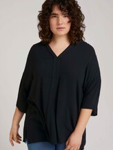 Plus - Tunika Kurzarmbluse mit LENZING™ ECOVERO™ - Frauen - deep black Plus - Tunika Kurzarmbluse mit LENZING™ ECOVERO™ - Frauen - deep black - 5 - My True Me