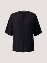 Plus - Tunika Kurzarmbluse mit LENZING™ ECOVERO™ - Frauen - deep black Plus - Tunika Kurzarmbluse mit LENZING™ ECOVERO™ - Frauen - deep black - 7 - My True Me