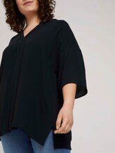 Plus - Tunika Kurzarmbluse mit LENZING™ ECOVERO™ - Frauen - deep black Plus - Tunika Kurzarmbluse mit LENZING™ ECOVERO™ - Frauen - deep black - 9 - My True Me