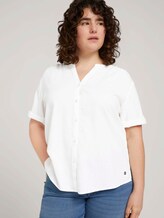 Plus - Henleybluse mit Leinen - Frauen - Whisper White Plus - Henleybluse mit Leinen - Frauen - Whisper White - 5 - My True Me