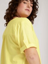 Henleybluse mit Leinen - Frauen - mellow yellow Henleybluse mit Leinen - Frauen - mellow yellow - 9 - My True Me