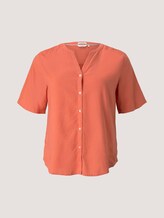 Henleybluse mit Leinen - Frauen - sundown coral Henleybluse mit Leinen - Frauen - sundown coral - 7 - My True Me