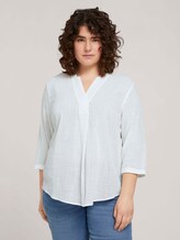 Curvy - Tunika Bluse mit Bio-Baumwolle - Frauen - Whisper White Curvy - Tunika Bluse mit Bio-Baumwolle - Frauen - Whisper White - 1 - My True Me