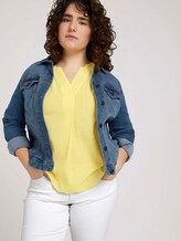 Curvy - Tunika Bluse mit Bio-Baumwolle - Frauen - mellow yellow Curvy - Tunika Bluse mit Bio-Baumwolle - Frauen - mellow yellow - 5 - My True Me