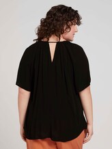 Plus - Gemusterte Bluse mit LENZING™ ECOVERO™ - Frauen - deep black Plus - Gemusterte Bluse mit LENZING™ ECOVERO™ - Frauen - deep black - 2 - My True Me
