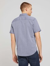 strukturiertes Kurzarmhemd - Männer - navy white structure strukturiertes Kurzarmhemd - Männer - navy white structure - 2 - TOM TAILOR