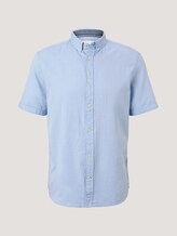 strukturiertes Kurzarmhemd - Männer - light blue white structure strukturiertes Kurzarmhemd - Männer - light blue white structure - 7 - TOM TAILOR