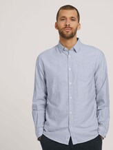 gestreiftes Hemd - Männer - off white horizontal stripe gestreiftes Hemd - Männer - off white horizontal stripe - 1 - TOM TAILOR