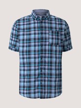 kariertes Kurzarmhemd - Männer - blue shades structure check kariertes Kurzarmhemd - Männer - blue shades structure check - 7 - TOM TAILOR