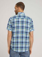 kariertes Kurzarmhemd - Männer - yellow blue structure check kariertes Kurzarmhemd - Männer - yellow blue structure check - 2 - TOM TAILOR