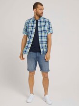 kariertes Kurzarmhemd - Männer - yellow blue structure check kariertes Kurzarmhemd - Männer - yellow blue structure check - 3 - TOM TAILOR