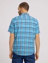 kariertes Kurzarmhemd - Männer - turquoise yellow struct check kariertes Kurzarmhemd - Männer - turquoise yellow struct check - 2 - TOM TAILOR