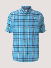 kariertes Kurzarmhemd - Männer - turquoise yellow struct check kariertes Kurzarmhemd - Männer - turquoise yellow struct check - 7 - TOM TAILOR