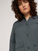 Blazer Hemdjacke mit Leinen - Frauen - washed jasper green Blazer Hemdjacke mit Leinen - Frauen - washed jasper green - 9 - My True Me