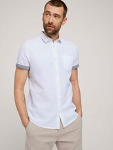 Strukturiertes Kurzarmhemd - Männer - White Strukturiertes Kurzarmhemd - Männer - White - 5 - TOM TAILOR