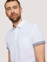 Strukturiertes Kurzarmhemd - Männer - White Strukturiertes Kurzarmhemd - Männer - White - 9 - TOM TAILOR