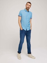 Strukturiertes Kurzarmhemd - Männer - turquoise structure Strukturiertes Kurzarmhemd - Männer - turquoise structure - 3 - TOM TAILOR