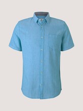 Strukturiertes Kurzarmhemd - Männer - turquoise structure Strukturiertes Kurzarmhemd - Männer - turquoise structure - 7 - TOM TAILOR